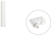 Candeeiro suspenso de design branco com adaptador de calha trifásico - 3-Phase Tuba Small Moderno