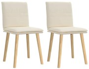 vidaXL Cadeiras de jantar 2 pcs linho