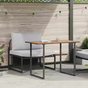 vidaXL Assento de Aço para Exterior 2 pcs Cinzento-claro Aço