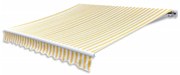 vidaXL Toldo dobrável motorizado 400 cm amarelo/branco