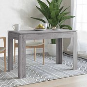 vidaXL Mesa de jantar 120x60x76 cm derivados de madeira cinza sonoma