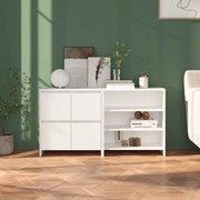 vidaXL 2 pcs aparador em madeira processada branco