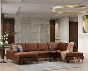 Sofá de Canto Porto Corner – Camel – 155 cm x 314 cm x 200 cm