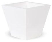 Vaso de flores colorido quadrado Polietileno CASA, JARDIM, RESTAURANTE, BAR CLAVEL 40 (40 x 40 x 37cm) - Branco