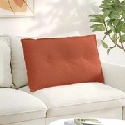 vidaXL Travesseiro para Costas Laranja Vermelho 80 x 50 cm