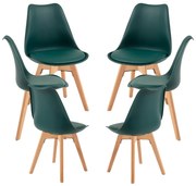 Pack 6 Cadeiras Synk Basic - Verde escuro