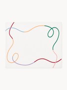 Individuais de mesa com bordado abstrato Sue, conjunto de 2