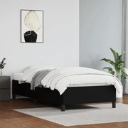 Estrutura de Cama Salu em Couro Artificial Preto - 80x200 cm - Design