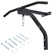 HOMCOM Barra de Elevação para Parede 2 em 1 Suporte para Saco de Boxe para Treinamento Carga Máx. 130Kg 93x47x51 cm Preto | Aosom Portugal