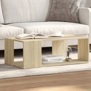 vidaXL Mesa de centro 89,5x48x30 cm derivados madeira carvalho sonoma