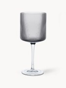 Copos de vinho tinto artesanais com padrão em relevo Ripple, conjunto de 2