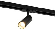 Sistema de iluminação de trilho moderno com 5 focos preto 1-fase GU10 35mm - Iconic Jeana Luxe