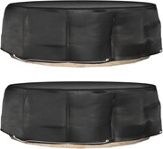 vidaXL Capas p/ espreguiçadeira ilha 2 pcs 10 ilhós Ø236x67 cm redondo