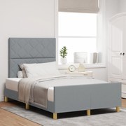 Cama de tecido cinza-claro vidaXL 120x190 cm