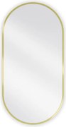 Mexen Loft espelho de casa de banho oval 90 x 45 cm, moldura dourada - 9851-090-045-000-50