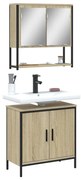 vidaXL 2 pcs conj. móveis casa banho derivados madeira carvalho sonoma