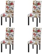 242399 vidaXL Dining Chairs 4 pcs Multicolour Fabric