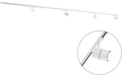 LED Sistema de calhas moderno trifásico branco com 4 focos 3000-4000K - Ruler 38 Moderno