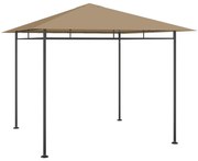 Gazebo 3x3x2,7 m 180 g/m² cinzento-acastanhado