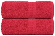 vidaXL Toalhas de rosto FROGN 2 peças Vermelho 30x30 cm 360 g/m²