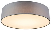 Luminária de teto cinza 40cm LED - DRUM LED Moderno