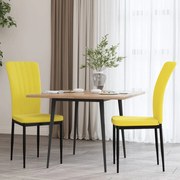 Cadeiras de jantar 2 pcs veludo amarelo mostarda