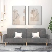 vidaXL Sofá-cama de 2 lugares tecido cinzento-claro