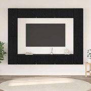 vidaXL Conjunto de móvel de TV com prateleira Outros com armazenamento com porta 10 pcs Carvalho Preto