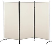 HOMCOM Biombo de 3 Paineis Separador de Ambientes Dobrável 253x50x182