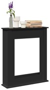 vidaXL Cornija de lareira 75x20x87,5 cm derivados de madeira preto