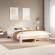 vidaXL Cama sem colchão 180x200 cm madeira de pinho maciça