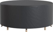 Outsunny Capa Impermeável para Mobiliário de Jardim para Mesa Redonda Tecido Oxford 420D para Jardim Exterior Ø200x80 cm Preto | Aosom Portugal