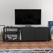 TV Stand Primrose – Preto Antracite – 160 cm x 35,3 cm x 50,8 cm