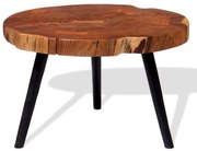 Mesa de centro de tronco madeira de acácia maciça (55-60)x40 cm