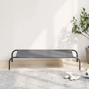 vidaXL Cama para cães elevada 110x65x20cm tecido oxford e aço cinzento