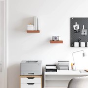 vidaXL Prateleira de Parede 2 pcs Vermelho 23 x 23,5 x 4 cm