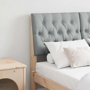 vidaXL Cabeceira estofada Cinzento-claro 120 cm