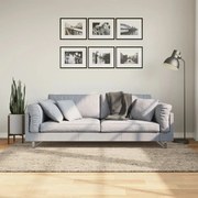 vidaXL Tapete de pelo alto com aspeto brilhante ISTAN 140x200 cm bege
