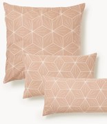 Fronha de almofada reversível em algodão com padrão geométrico Ilda