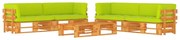 6 pcs conjunto lounge paletes pinho impregnado castanho mel