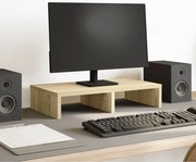 vidaXL Suporte para monitor derivados de madeira carvalho sonoma