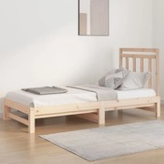vidaXL Sofá-cama de puxar 2x(90x200) cm madeira de pinho maciça