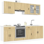 vidaXL 8 peças armário de cozinha conjunto Kalmar sonoma carvalho