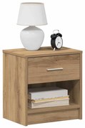 vidaXL Mesas de cabeceira 2pcs c/ gaveta 39x28x41cm carvalho artisiano