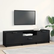 Armário de TV vidaXL - Carvalho Preto - 140x35x40 cm - Feito de Madeira de Engenharia