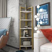 Estante Remo – Dourada – 30,5 cm x 33 cm x 160 cm