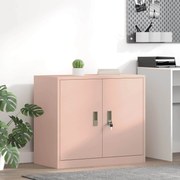 vidaXL Armário de arrumação Rosa 80 x 40 x 70 cm Aço