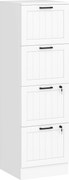 HOMCOM Arquivador para Escritório com 2 Gavetas para Escritório com Fechaduras Gavetas Suspensas para A440x40x131 cm Branco | Aosom Portugal