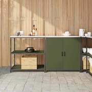 Conjunto de Armazenamento de Cozinha 2 pcs Verde Oliva