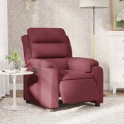 vidaXL Poltrona elétrica reclinável tecido vermelho tinto